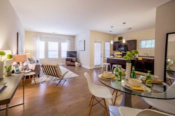 Warm living and dining room