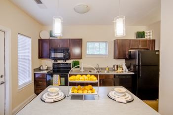 Fully equipped kitchen with modern appliances