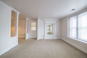Spacious bedroom area