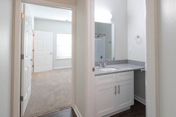 Bathroom with vanity lights