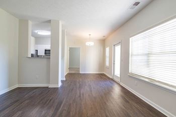 Wood floor dining room