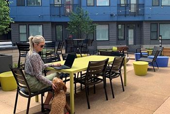 Courtyard patio with ample sitting