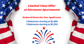 Bryn Mawr apartment for rent - A promotional image for a limited time offer at Merrimont Apartments.