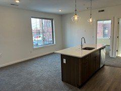 Philadelphia apartment for rent - A kitchen with a sink and a window.