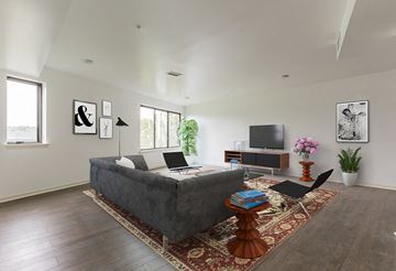 Philadelphia apartment for rent - a living room with a couch and a tv