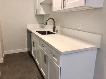 Los Angeles apartment for rent - a kitchen with a sink and white cabinets