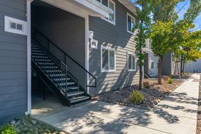 Reno apartment for rent - A Black Staircase Entrance at ALTITUDE BY VINTAGE, Reno, NV, 89523
