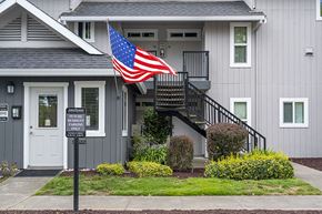 Rohnert Park apartment for rent - Americana leasing office entrance and future resident parking