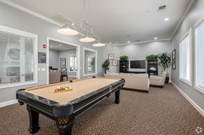 Sacramento apartment for rent - a game room with a pool table and a television