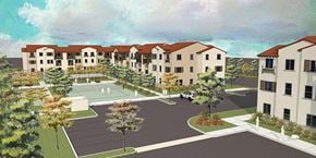 Colton apartment for rent - Rendering of community with view of buildings