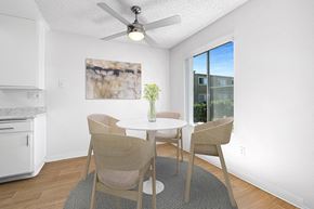 Spring Valley apartment for rent - Dining area with wood floors and window