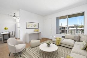 El Cajon apartment for rent - Living room with wood floors and window