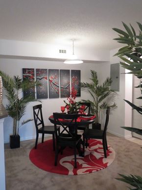 Homestead apartment for rent - Monterey Pointe Apartments apartment home dining area with overhead lighting at Monterey Pointe, Homestead
