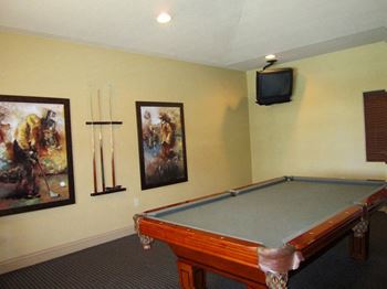 Game room will pool table