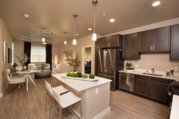 Kitchen and living room