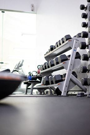 Rancho Cordova apartment for rent - a row of dumbbells in a gym
