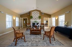 Vero Beach apartment for rent - Living Room with a Fireplace at THE PALMS AT VERO BEACH, VERO BEACH, 32960