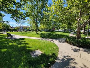 Fairfield apartment for rent - Nicely landscaped grounds with bench seating at DOVER WOODS SENIOR APARTMENTS, California