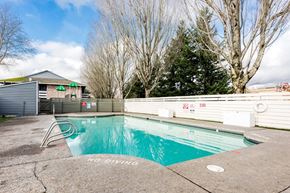 Portland apartment for rent - Apartments in Gresham OR - Township Eastside - Fenced-In Pool with Concrete Deck at Township Eastside, Oregon