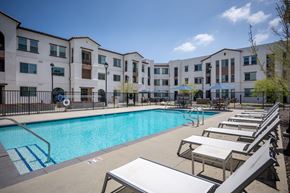 Camarillo apartment for rent - our apartments have a large pool and lounge chairs at Vintage at Anacapa Canyon, California
