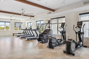 Santa Rosa apartment for rent - a gym with cardio ellipticals and windows in a house at 38° NORTH, Santa Rosa California