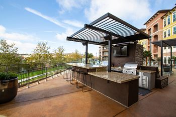 Outdoor grill stations