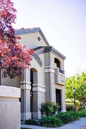 Gold River apartment for rent - Cobble Oaks in Goldriver CA community exterior with lush landscaping