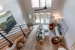 Sacramento apartment for rent - View of the living room from the loft at Luella, Sacramento, 95811
