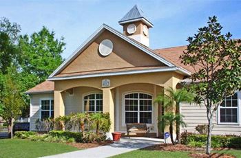 Exterior and entrance to leasing office