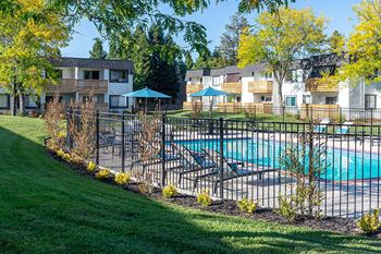 Two sparkling swimming pools