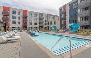 Sacramento apartment for rent - Large pool and lounge chairs plus cabanas