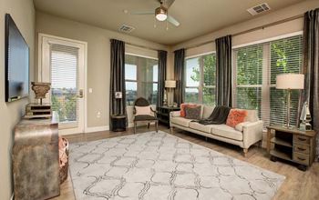 Living room with windows