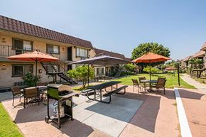 Sylmar apartment for rent - BBQ area with seating 
