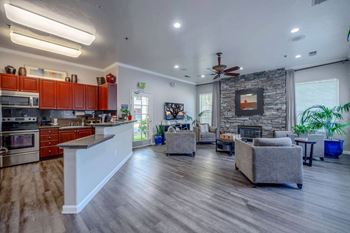 Clubhouse with fireside lounge