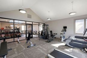 Eagan apartment for rent - fitness center- cardio machines, weighted machines