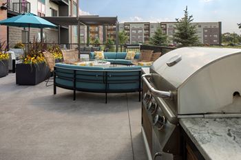 Selene terrace grills and firepit