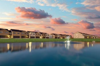 Scenic pond & lighted water features