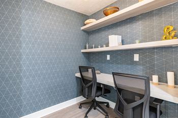 Business center with workspace