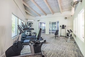 Gainesville apartment for rent - Modern gym with cardio and weight machines at 39th Avenue Apartments in Gainesville, FL