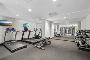Miami apartment for rent - Fully equipped fitness center with cardio and strength training equipment at Riverview One Apartments in Downtown Miami near Brickell and Government Center.