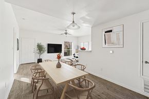 Austin apartment for rent - Dining room at Huntington Meadows Apartments in Austin, TX 78724, featuring modern design in apartments near East Austin with spacious living areas.