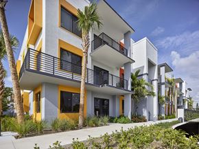 Pompano Beach apartment for rent - Exterior view of a modern outdoor building at Gateway Luxury Apartments in Pompano Beach
