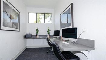 Cyber cafe with imac computer stations