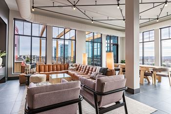 Indoor/outdoor skylounge with professional kitchen and rooftop grilling stations