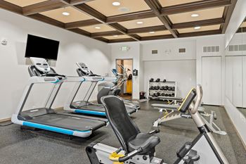 Fitness center with cardio and strength machines