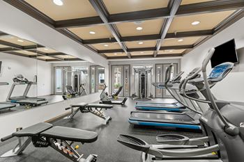 Fitness center with cardio and strength machines