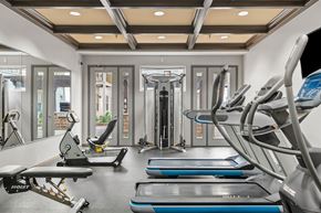 Minneapolis apartment for rent - A gym with treadmills, exercise bikes, and other equipment.
