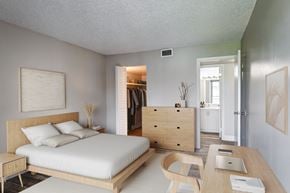 Palm Springs apartment for rent - Spacious bedroom with natural light at Coronado Springs Apartments in Palm Springs, FL. Comfortable one- and two-bedroom pet-friendly floor plans