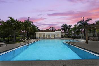 Resort-style pool with sun deck