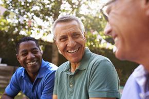 Delaware apartment for rent - three men laughing at a picnic